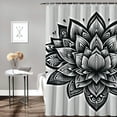 thumbnail image 2 of RUIYC Home Bathtubs Bathroom Curtain Decoration Waterproof Shower Curtain Multiple Sizes Lotus Flower Ultra-Soft Micro White, 2 of 7