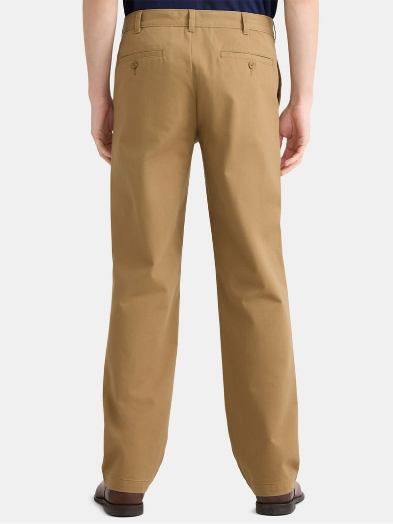 George Men's & Big Men's Classic Fit Flat Front Wrinkle Resistant