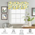 thumbnail image 6 of Kitchen Valances for Window, Summer Countryside Lemon Leaves Light Filtering Rod Pocket Valance Curtain, Watercolor Plants &nbsp;Short Curtains Window Topper for Bedroom Bathroom Living Room 60x18in, 6 of 9