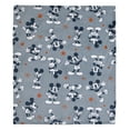 thumbnail image 2 of Disney Mickey Mouse Gray, Navy, Red and White Baby Blanket, 2 of 7