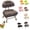 Grey, variant on Zlinib Rolling Low Stool with Backrest, Short Stool Padded Seat & 360 Silent Casters, Low Stool with Wheels for Home, Office, Garage, Shop, Library – Comfortable and Mobile