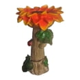 thumbnail image 3 of Comedero de resina, estatua de resina, figura, escultura, valla, jardín, baño para pájaros, cuenco, alimentación Flor 16x16x26cm, 3 of 9
