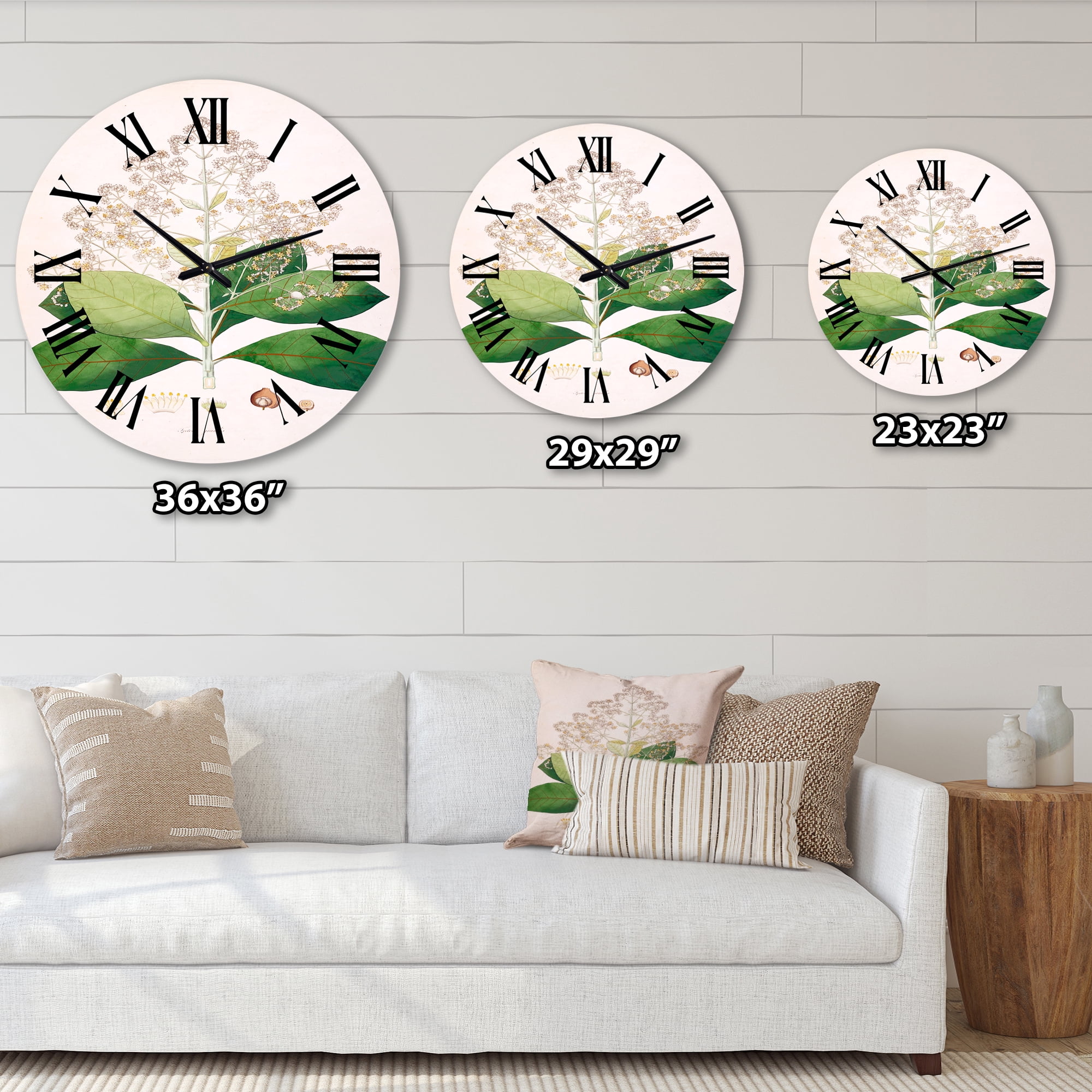 Designart 1 in Farmhouse Wall Clock