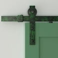 thumbnail image 6 of 6.6 Ft. Hook Strap Satin Brass PVD Rolling Barn Door Hardware Kit with 2-3/4 in. Wheel, 6 of 7