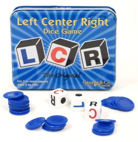 4 pcs Acrylic Plastic Left Center Right Game Dice Multicolor Game Entertainment 
