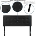 thumbnail image 5 of Button Tufted Upholstered Full Size Headboard in Black Vinyl, 5 of 9
