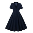 thumbnail image 1 of AherBiu Robes Vintage pour Femmes, Robe de Soirée à Carreaux des Années 1950, Longueur Genou, 1 of 6
