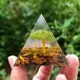 thumbnail image 1 of Dream Lifestyle Crystal Pyramid Chakra Orgone Stone Pyarmid, Resin Pyramid Statue, Crystal Pyramid Chakra Healing for Relaxing Meditation, Good Luck Stone Figurine Spiritual Gift Home Decor, 1 of 5