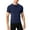 Navy, variant on Active Men's Short Sleeve Compression Shirt with Stretch Fit and Moisture-Wicking Fabric - Large, Red