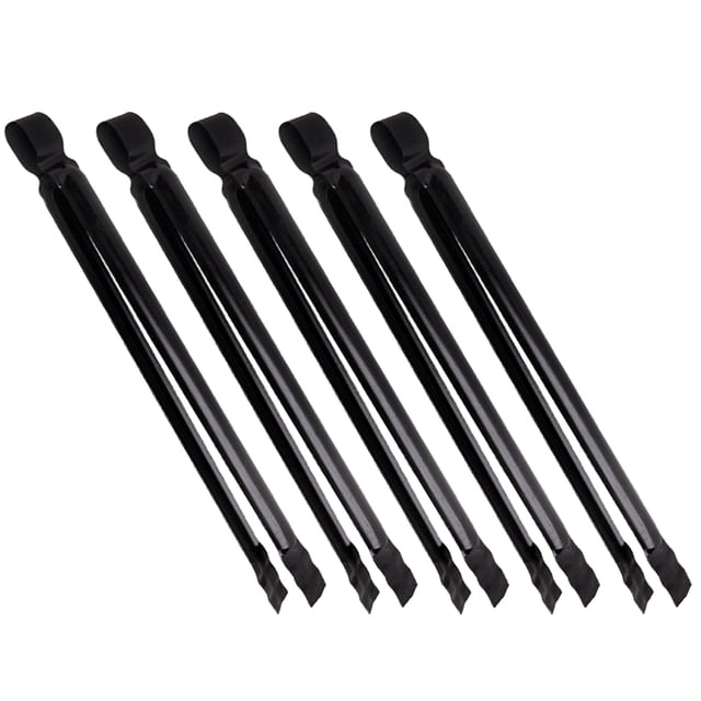 OULII 5 Pcs Pinces de Cheminée Robustes pour Charbon Poignée Ergonomique Noir