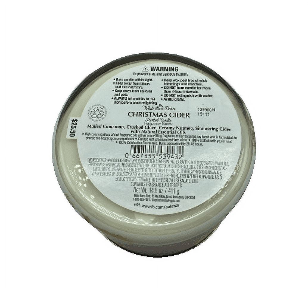 White Barn Bath and Body Works Christmas Cider 3 Wick Scented Candle New w Lid