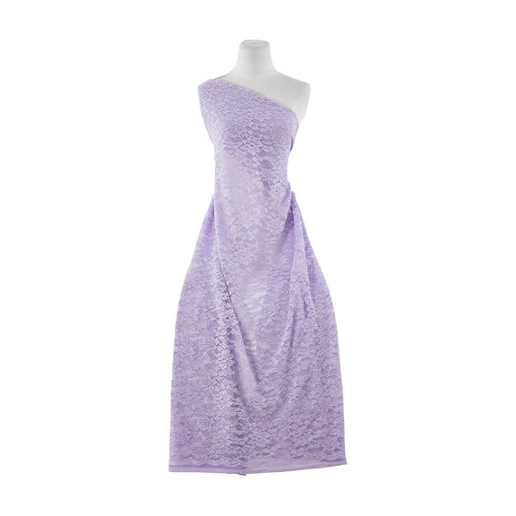 Zelouf Leonor Floral Glitter Lace , Sewing, DIY, Crafts Fabric by the Yard, Dazzling Lilac, 1 Yard