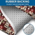 thumbnail image 4 of Red Christmas Collage Pattern Bathroom Rugs Sets 3 Piece,Toilet Cover Set,Absorbent Non Slip Bathroom Mats Sets with U-Shaped Contour Rug Toilet Rug Set, 4 of 5