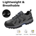 thumbnail image 2 of Mens Outdoor Hiking Shoes Lightweight Breathable Sneakers Non-slip Comfortable Low Top Work Shoes All Seasons Gray 11.5 US, 2 of 7