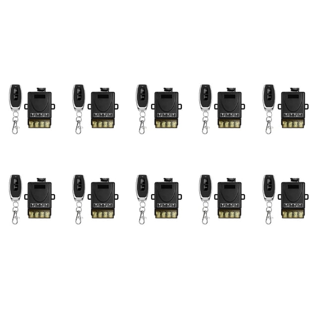 10X Interruptor de Control Remoto de Bomba de Agua de 433 MHz 220 V, Módulo Receptor de 1 Canal 30A, Transmisor RF Inalámbrico de Encendido / Apagado para Luz LED
