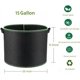thumbnail image 2 of Zhuge Paquete de 5 bolsas de cultivo de 15 galones, resistentes, de tela no tejida gruesa, para cultivo de plantas con asas, para plantas con poco estrés (negro), 2 of 5