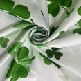 thumbnail image 6 of St. Patrick''s Day Clover Shower Curtain, Green Clover Shamrock Irish Shamrock Bathroom Set, Fabric Shower Curtain Set with Hooks, 70 in, 6 of 6
