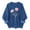 Blue, variant on Fall Hoodless Sweatshirt for Women Printed Casual Crewneck Long Sleeve Ladies Loose Hoodless Sweatshirts
