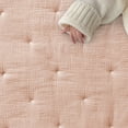 thumbnail image 3 of Levtex Baby - Cloud Muslin Crib Bed Set - Baby Nursery Set - Pink and White Flowers - Pink Textured Muslin - 5 Piece Set Includes Quilt, Fitted Sheet, Two Swaddles & Bear Lovey, 3 of 6