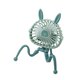 thumbnail image 4 of Ventilador de mesa de 3 velocidades con luz nocturna, portátil, con clip, para sillas de ruedas, para exteriores e interiores, para coche, dormitorio, Orejas de conejo verdes, 4 of 9