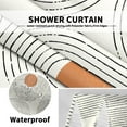 thumbnail image 2 of Boho Mid Century Shower Curtain Beige Abstract Shower Curtains for Bathroom Decor 72W x 72 L Inches Sun Arch Simple Modern Minimalist Waterproof Fabric Shower Curtains, 2 of 6
