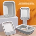 thumbnail image 3 of Kitten Litter Box, Foldable Kitten Toilet Easy Cleaning Splash Proof Portable Elevated Design Waterproof Semi Enclosed  for Small Pets for Indoor for Cats Blue,Grey,Pink, 3 of 7