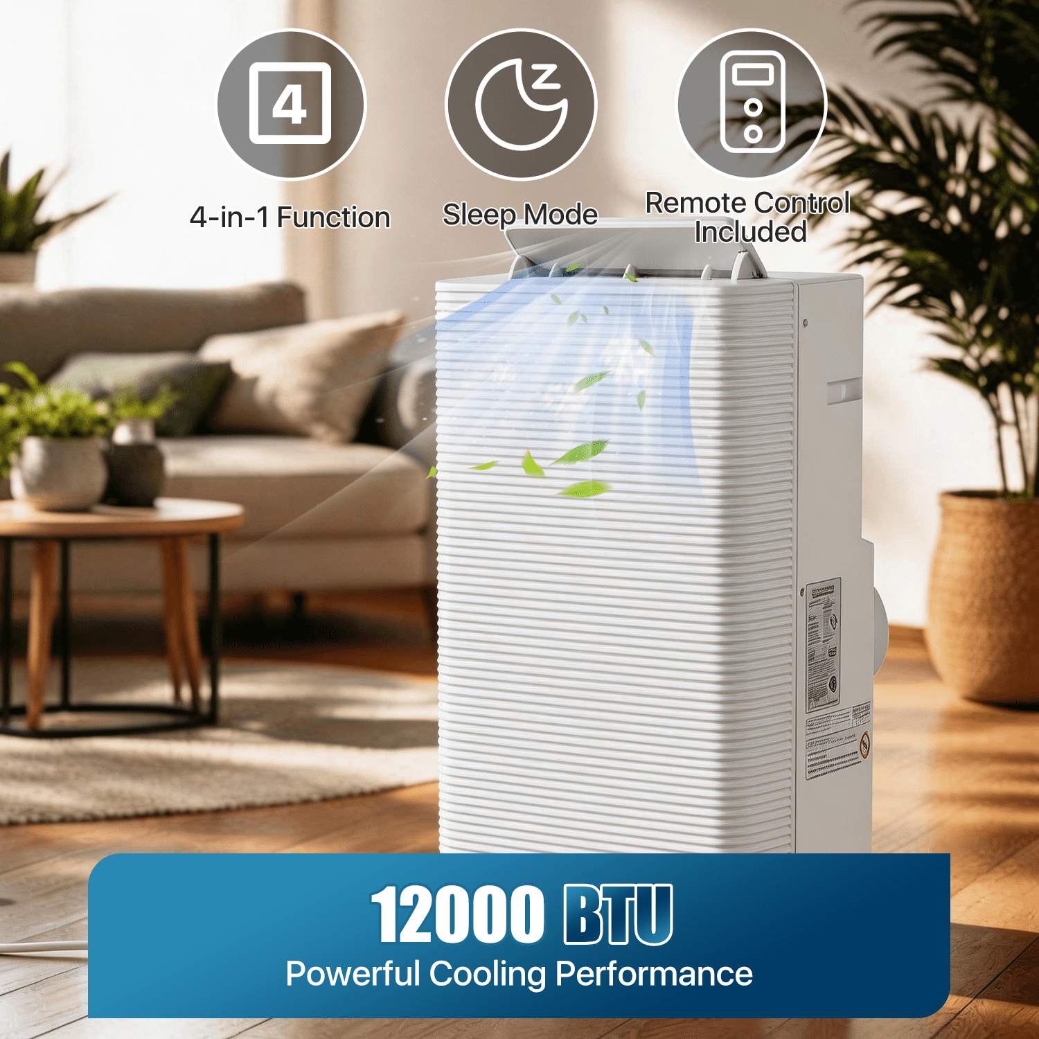 Aoxun 11500 BTU Portable Air Conditioner with 4-in-1 AC Units