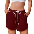 thumbnail image 2 of Tumotour Athletic Shorts For Women Running Workout Gym Short High Waisted With Pocket Summer Tennis Shorts Drawstring Side Pockets For Casual Wear, 2 of 9