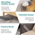 thumbnail image 6 of Happylost 3 in 1 Microfiber Feather Dusters for Cleaning, Ceiling Fan Duster with Extension Pole 30-100" Cleaning Kit, 6 of 7
