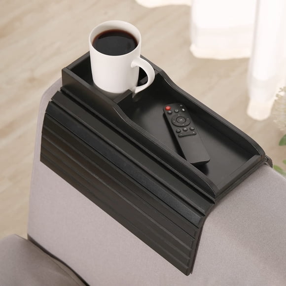 Soporte para sofá, portavasos GEHE, de bambú natural, con reposabrazos