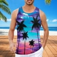 thumbnail image 2 of GHSOHS Tank Tops Men Workout Tee Tops Fashion Shirts Light Blue Mens T-Shirts Plus Size Mens Graphic Tank Tops Mens Summer Vacation Beach Print Top Vest Sleeveless Top,3XL, 2 of 5