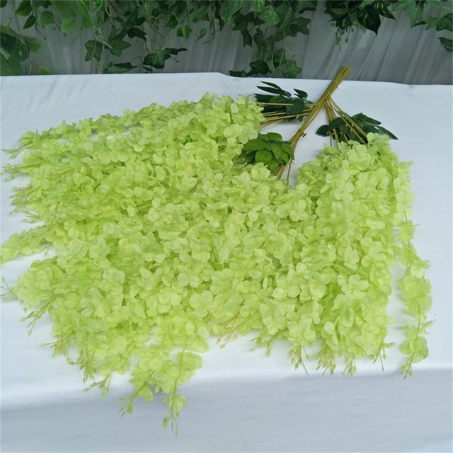 Free Shipping, Dusknt Long Simulation Flower Branch Flower Wall Hanging Simulation Wedding Wisteria Flower Wedding Arch Decoration Rattan, Limited Time Offer!