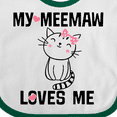 thumbnail image 4 of Inktastic My Meemaw Loves Me Girls Girls Baby Bib, 4 of 4