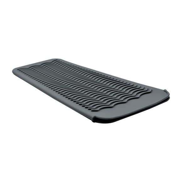 EIOKIT Alfombrilla de silicona resistente al calor para plancha de pelo, 11 x 5 pulgadas, gris, 1 paquete