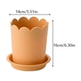 thumbnail image 2 of kjfeif Plastic Plant Pots for Plants with Saucers Indoor Set of 1 Plastic Planters Modern Flower Pot with Hole for House Plants, Herb Gardens & Window Sill Decor, 2 of 8