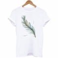 thumbnail image 3 of Aoochasliy Womens Blouses Short Sleeve 2023 T-Shirt Graphic Feather Prints Round Neck Casual T Shirts Blouse, 3 of 3