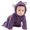 Purple, variant on Spring Infant Flannel Solid Color Stitching Package Foot Romper Siamese Baby Crawling Jumpsuit