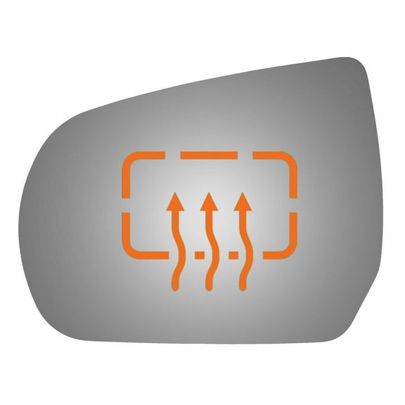 Flat Power Driver Side Replacement Mirror Glass for 2013-2019 Cadillac ATS Burco 4484H W/O Baking Plate