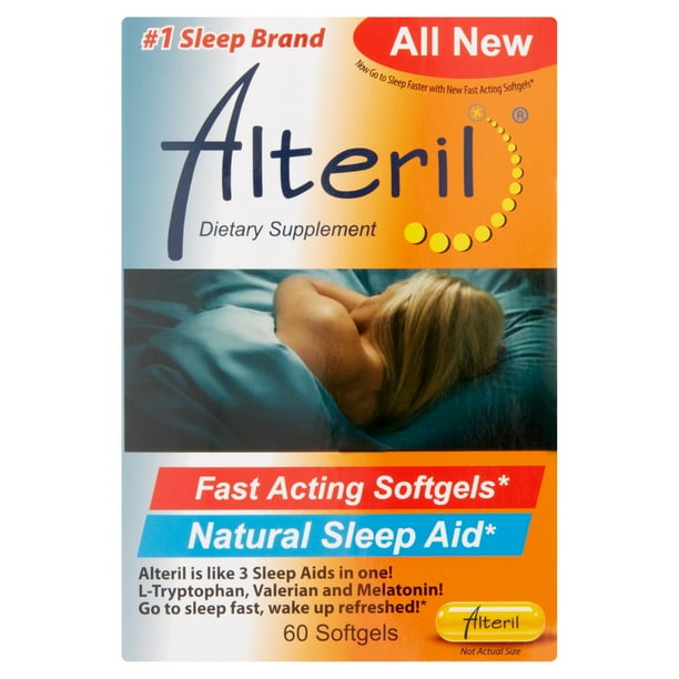 Alteril All Natural Fast Acting Liquid Sleep Aid Softgels 30 Ea