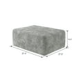 thumbnail image 3 of MAYEERTY 66.9" Sofa Ottoman Gray Plush Corduroy No Assembly, 3 of 4