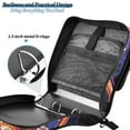 thumbnail image 5 of 3 Ring Zipper Binder with Shoulder Strap Waterproof Trapper Keeper 1.5 Inch D-Ring 500 Sheets Capacity Cat with Glasses Skateboard, 5 of 8