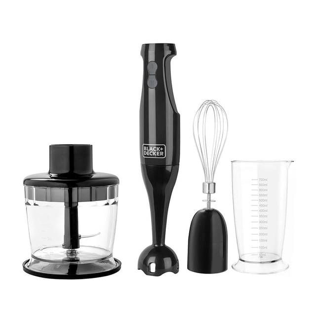 Batidora de Inmersión Black & Decker 3 en 1 Mezcla, Bate y Tritura