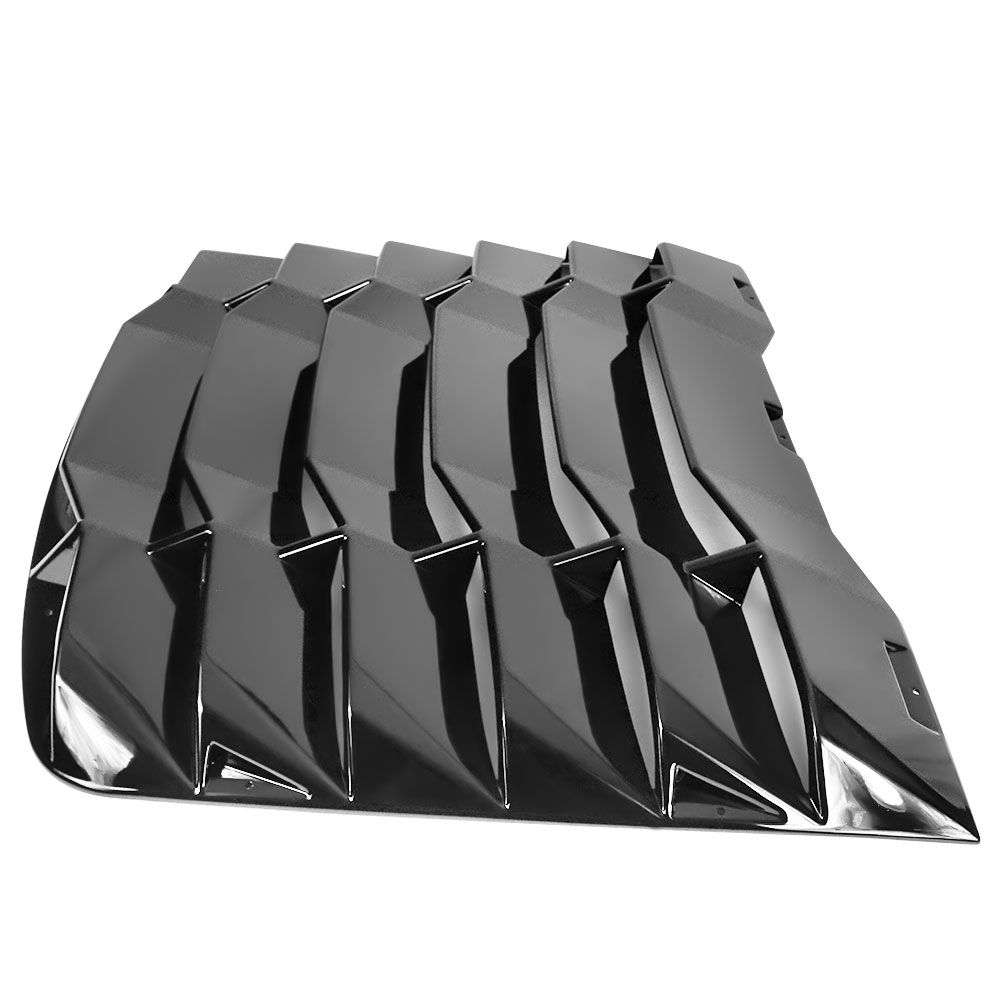 Ikon Motorsports Compatible with 03-08 Nissan 350Z IKON Style Rear Window Louver Sun Shade Cover Windshield Vent - Gloss Black 2003 2004 2005 2006 2007 2008 - image 4 of 9
