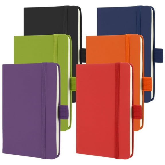 sixwipe 6 Pack Pocket Small Notebook Journals, 960 Lined Pages Hardcover Mini Notebooks for Work Travel, 3.7”x5.5” Small Pocket Notepad, Little Cute A6 Notebook for Note Taking