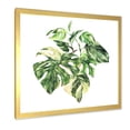 thumbnail image 2 of Designart 'Tropical Green Leaves On White In Summer Times I' Tropical Framed Art Print, 2 of 4
