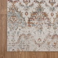 thumbnail image 3 of Laddha Home Designs 5.25' x 7.75' Beige and Blue Rustic Damask Rectangular Outdoor Area Throw Rug, 3 of 8