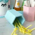 thumbnail image 4 of Contenedor De Lápiz De La De Madera Sin Terminar Para Niños Bricolaje Pintura Dibujo Arte Hexágono azul Soledad Contenedor de pluma de madera sin terminar, 4 of 10
