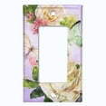 thumbnail image 5 of Metal Light Switch Plate Outlet Cover Flower White Rose Purple ROS012, 5 of 13