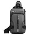 thumbnail image 2 of Tnobhg Chest Bag Large Capacity Splash-resistant Adjustable Shoulder Strap Zipper Closure Lightweight Waterproof Men Travel Daily Shoulder Bag, 2 of 8