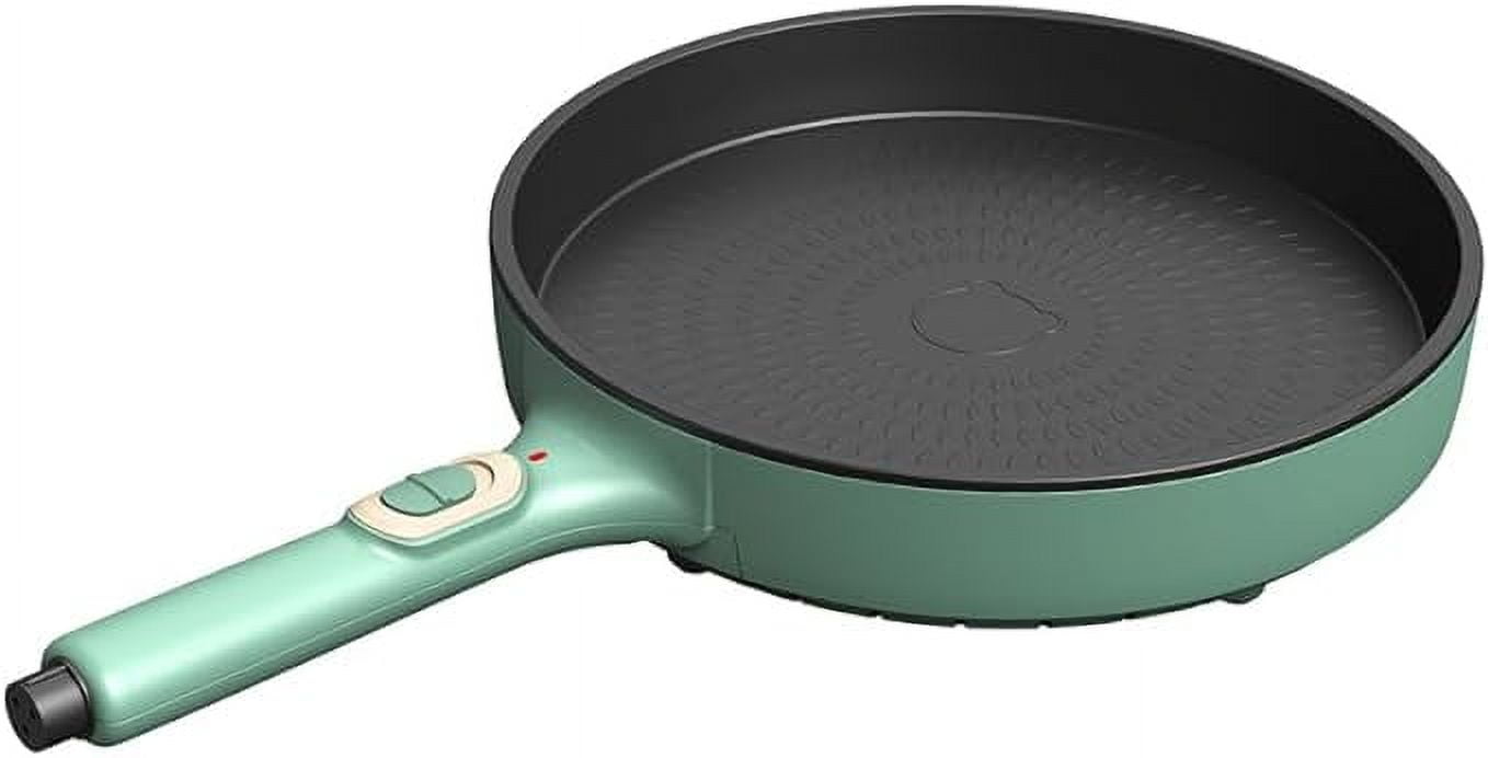 Bear Electric Double Sided Crepe/Pancake Grill Pan, Eletric Griddle, Electric Baking Pan, Waffle Maker, Detachable Pan, Multifuntional Pan, 11.8" Glass Cover, Non-stick